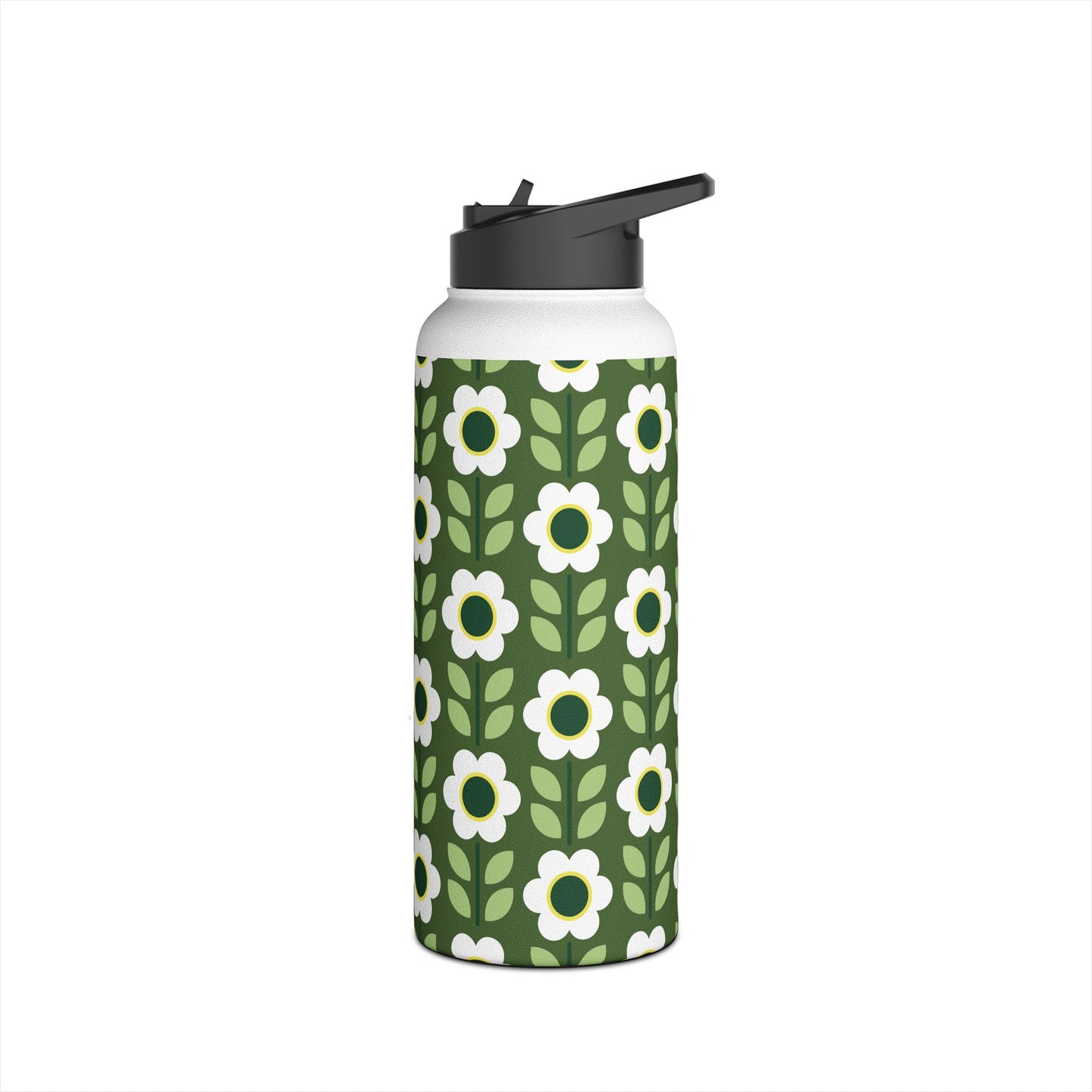 Stainless Steel Water Bottle, Standard Lid - Daisy Maze