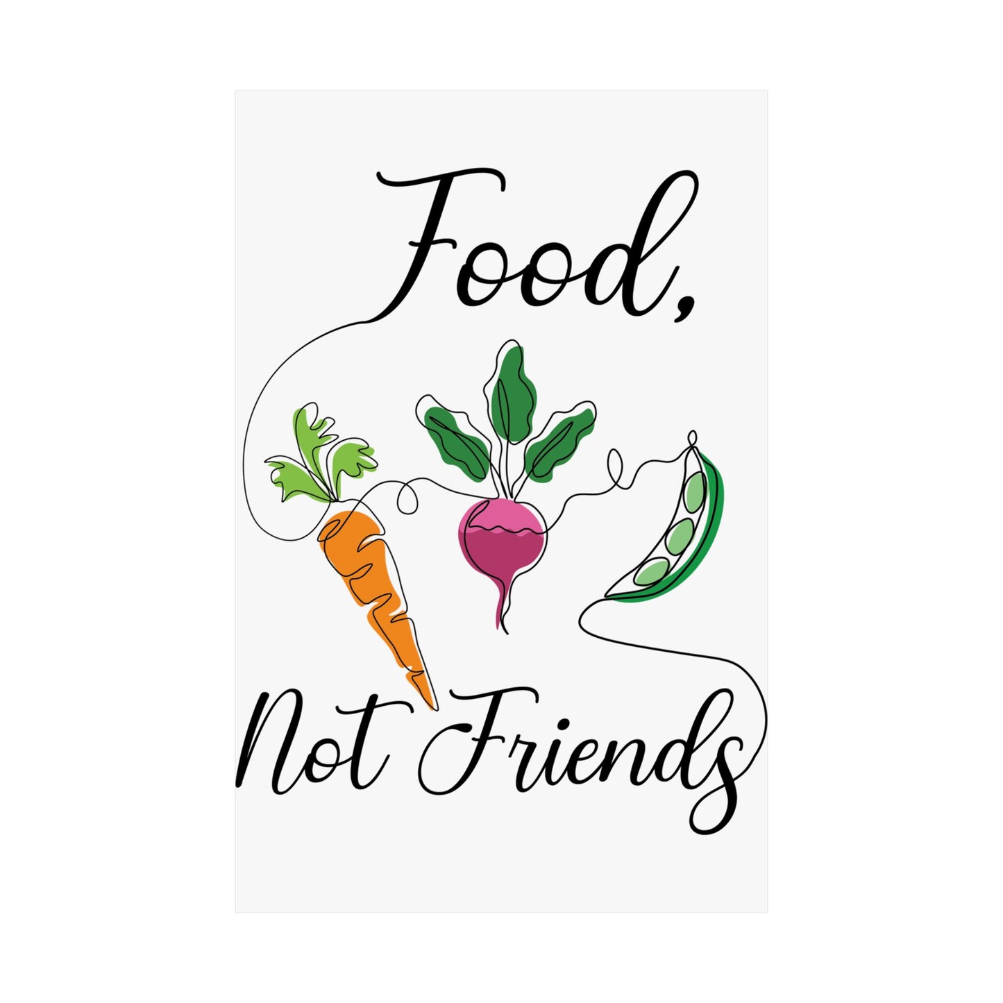 Matte Vertical Posters - Vegan Design