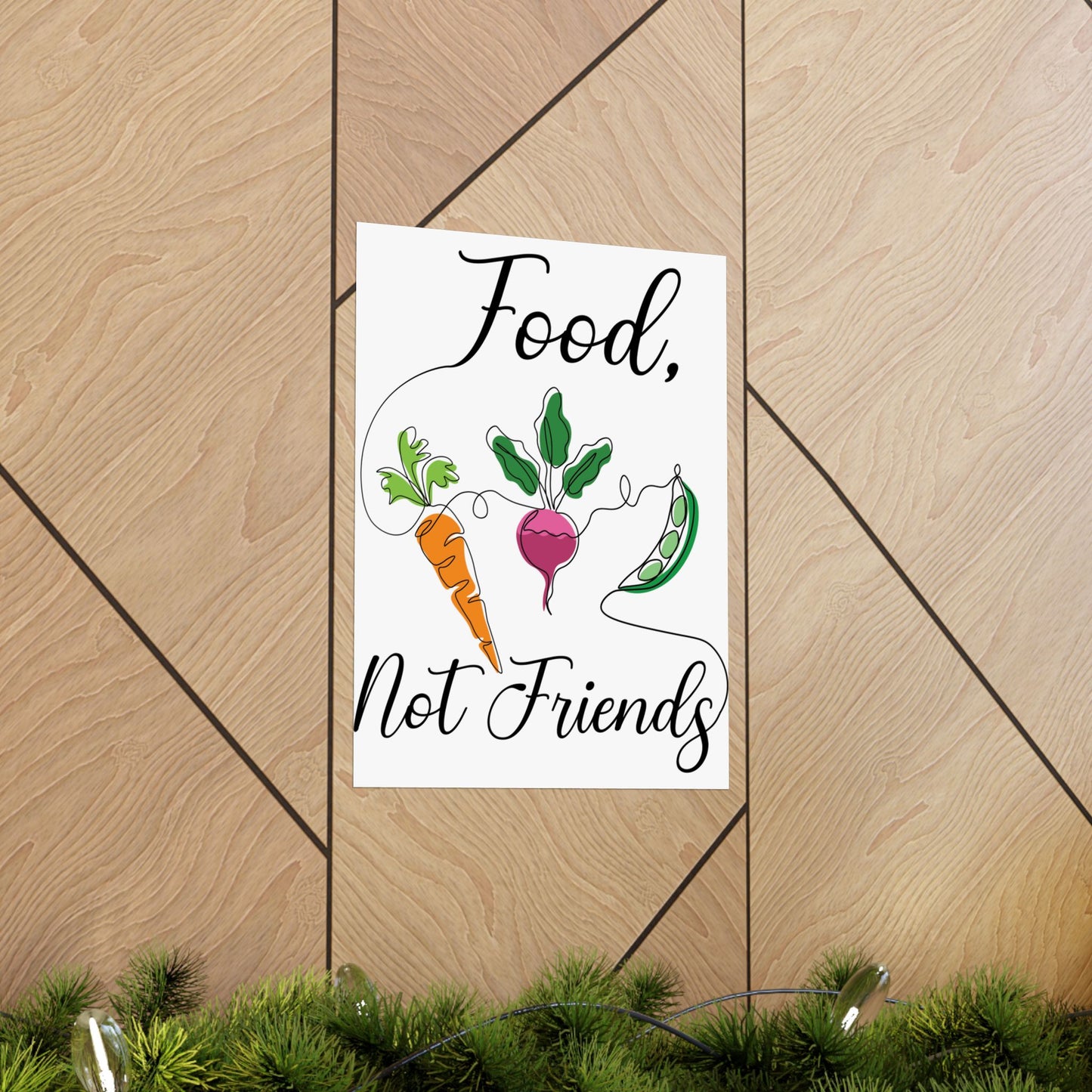 Matte Vertical Posters - Vegan Design