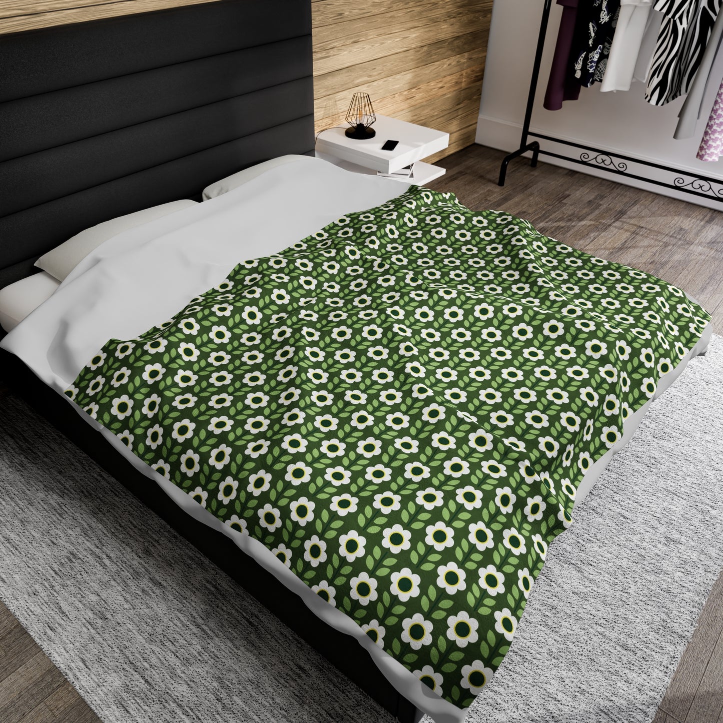 Velveteen Plush Blanket - Daisy Maze