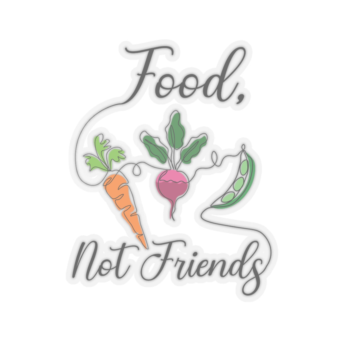 Kiss-Cut Stickers - Vegan Design