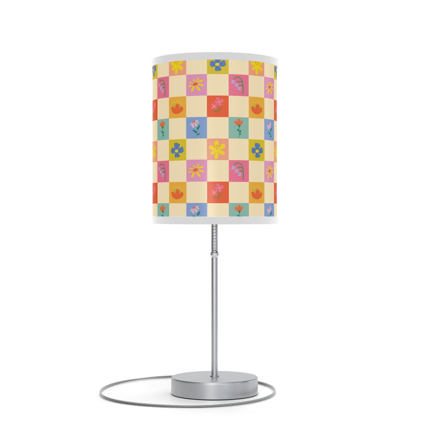 Lamp on a Stand, US|CA plug - Flower Pattern