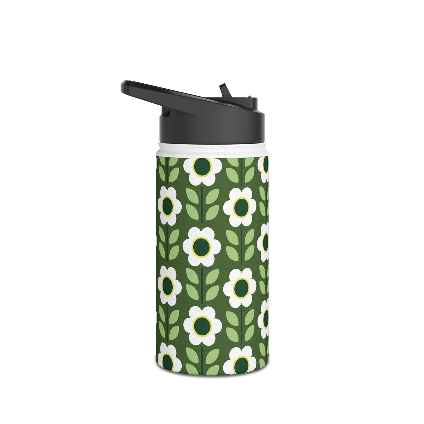 Stainless Steel Water Bottle, Standard Lid - Daisy Maze
