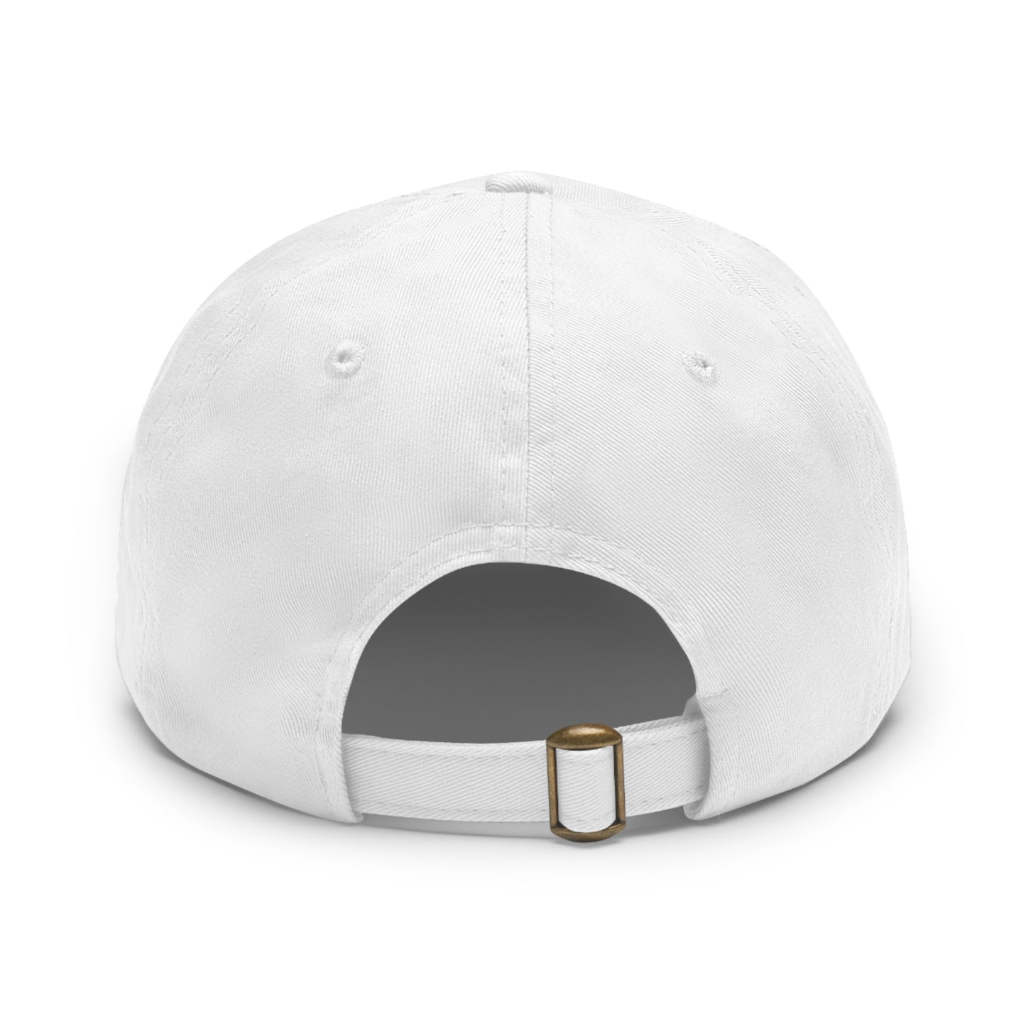 Dad Hat with Leather Patch (Round) - Vegan Design