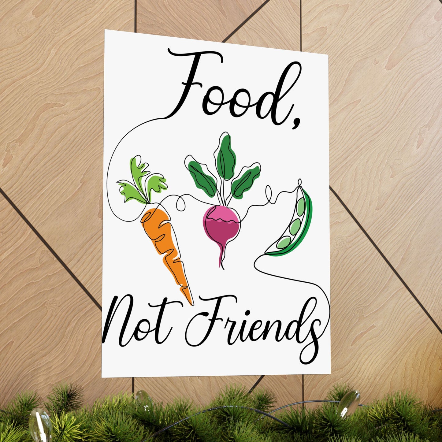 Matte Vertical Posters - Vegan Design