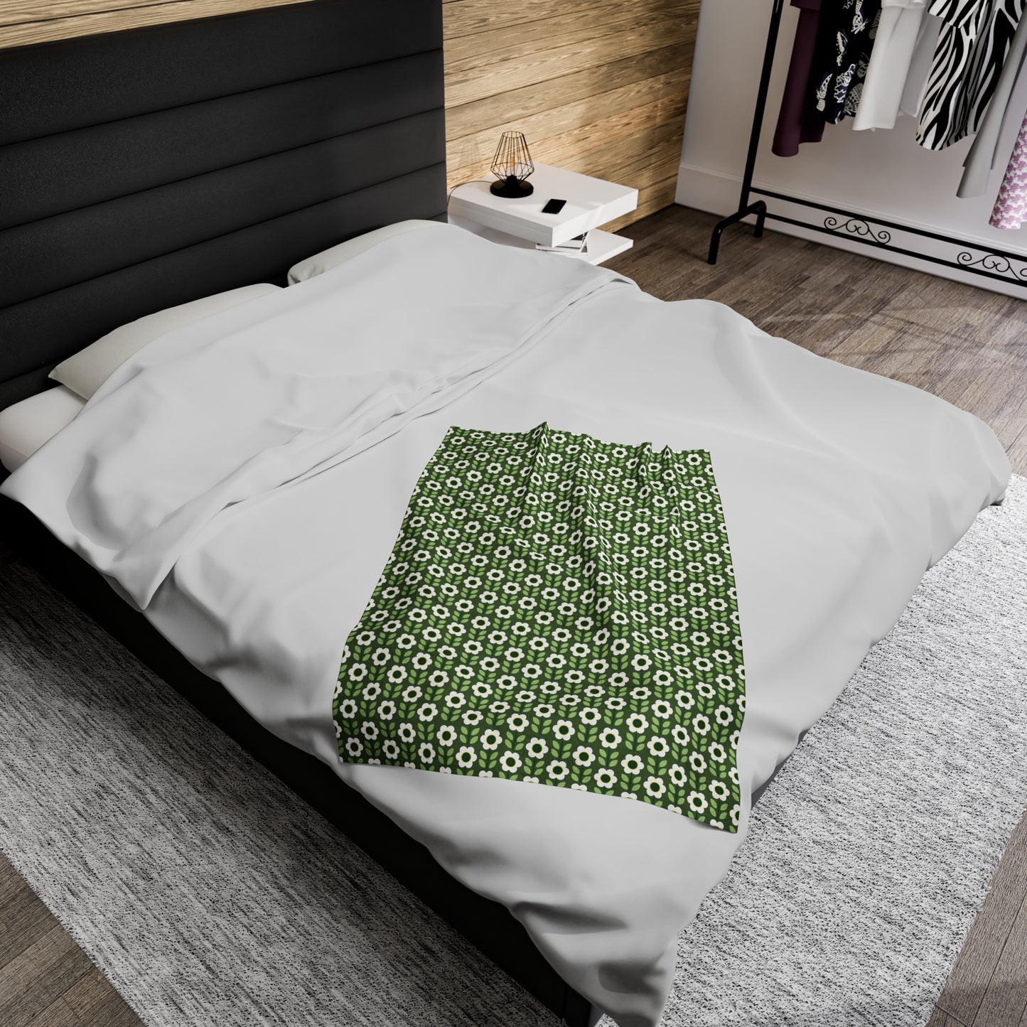 Velveteen Plush Blanket - Daisy Maze