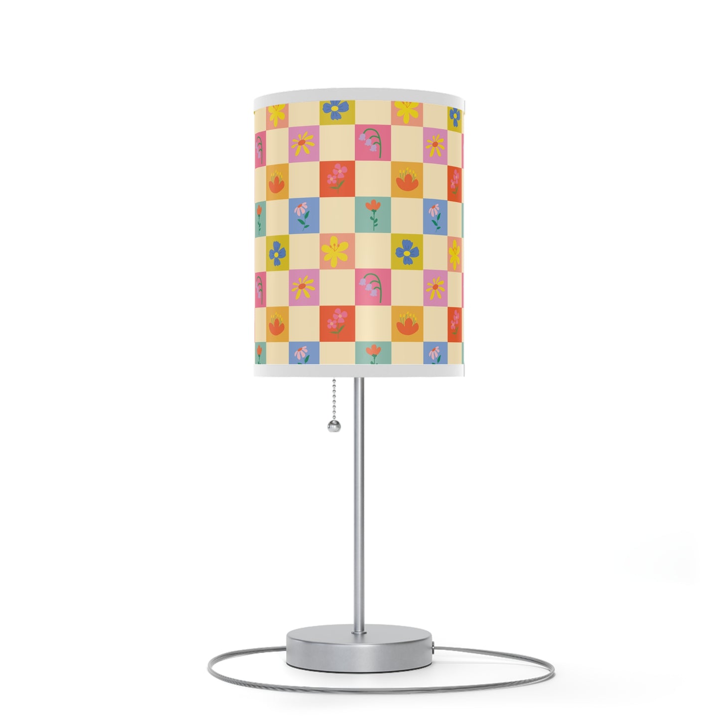 Lamp on a Stand, US|CA plug - Flower Pattern