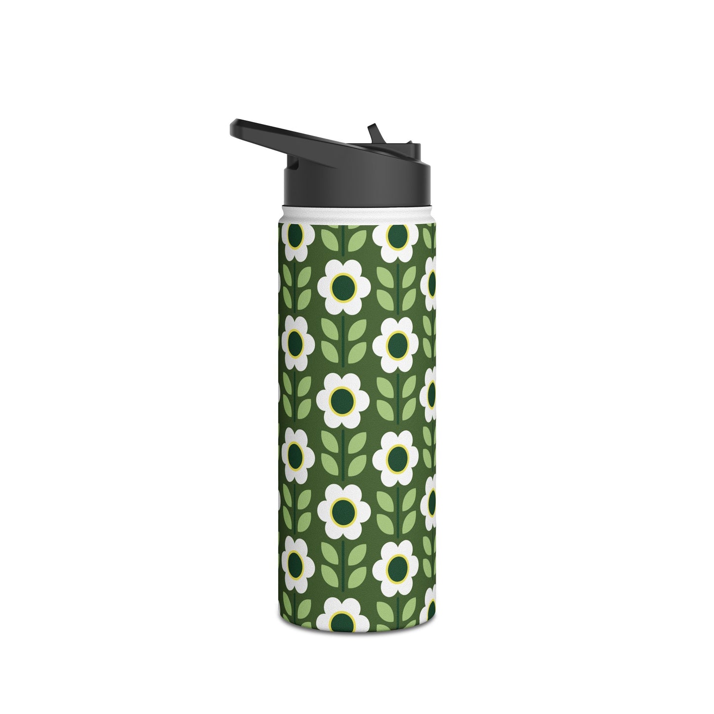 Stainless Steel Water Bottle, Standard Lid - Daisy Maze