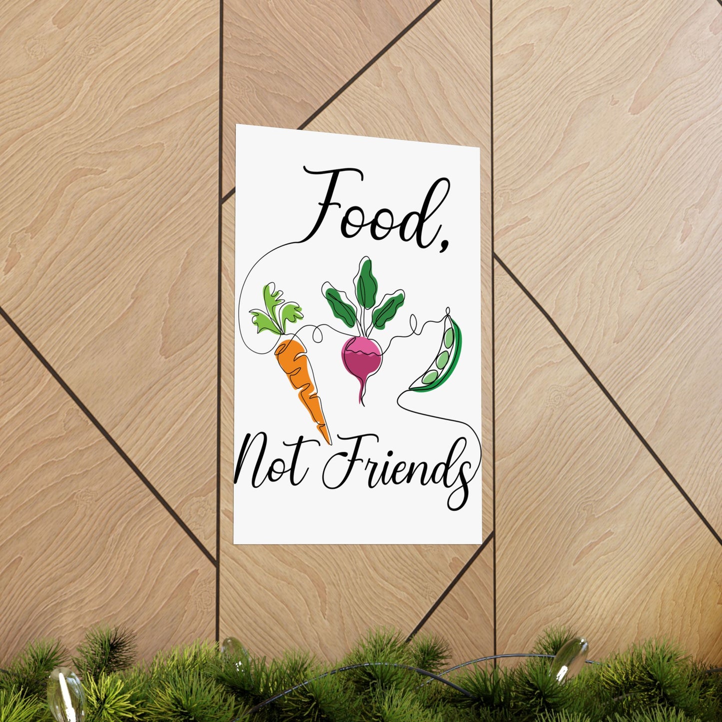 Matte Vertical Posters - Vegan Design