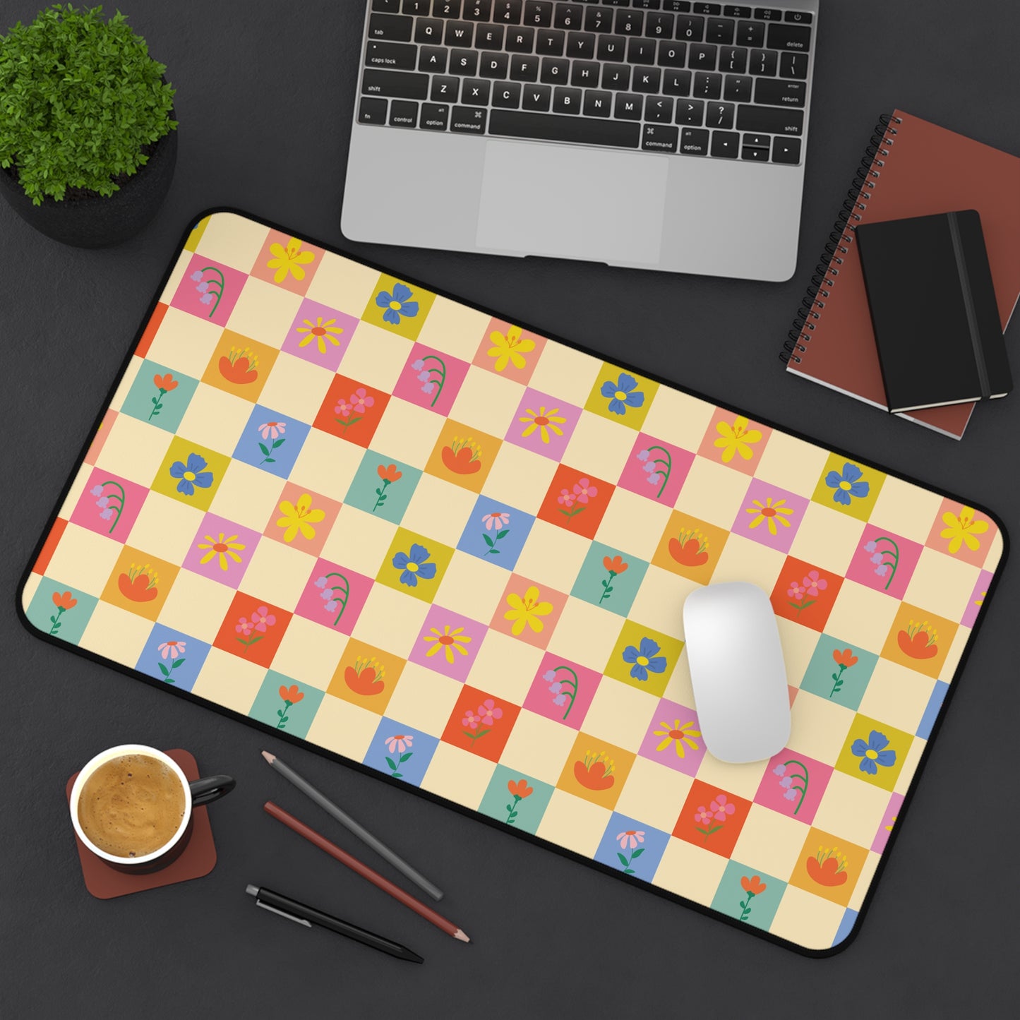 Desk Mat - Flower Pattern
