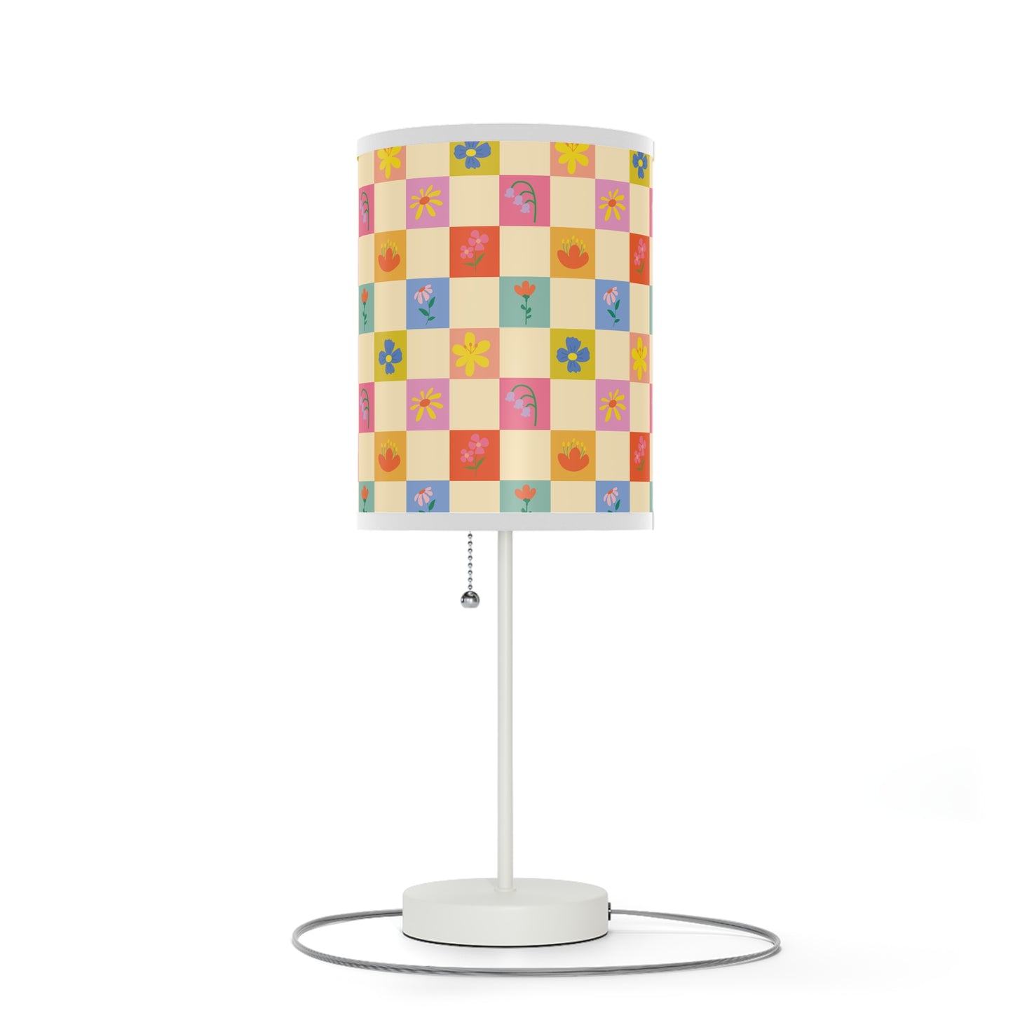 Lamp on a Stand, US|CA plug - Flower Pattern