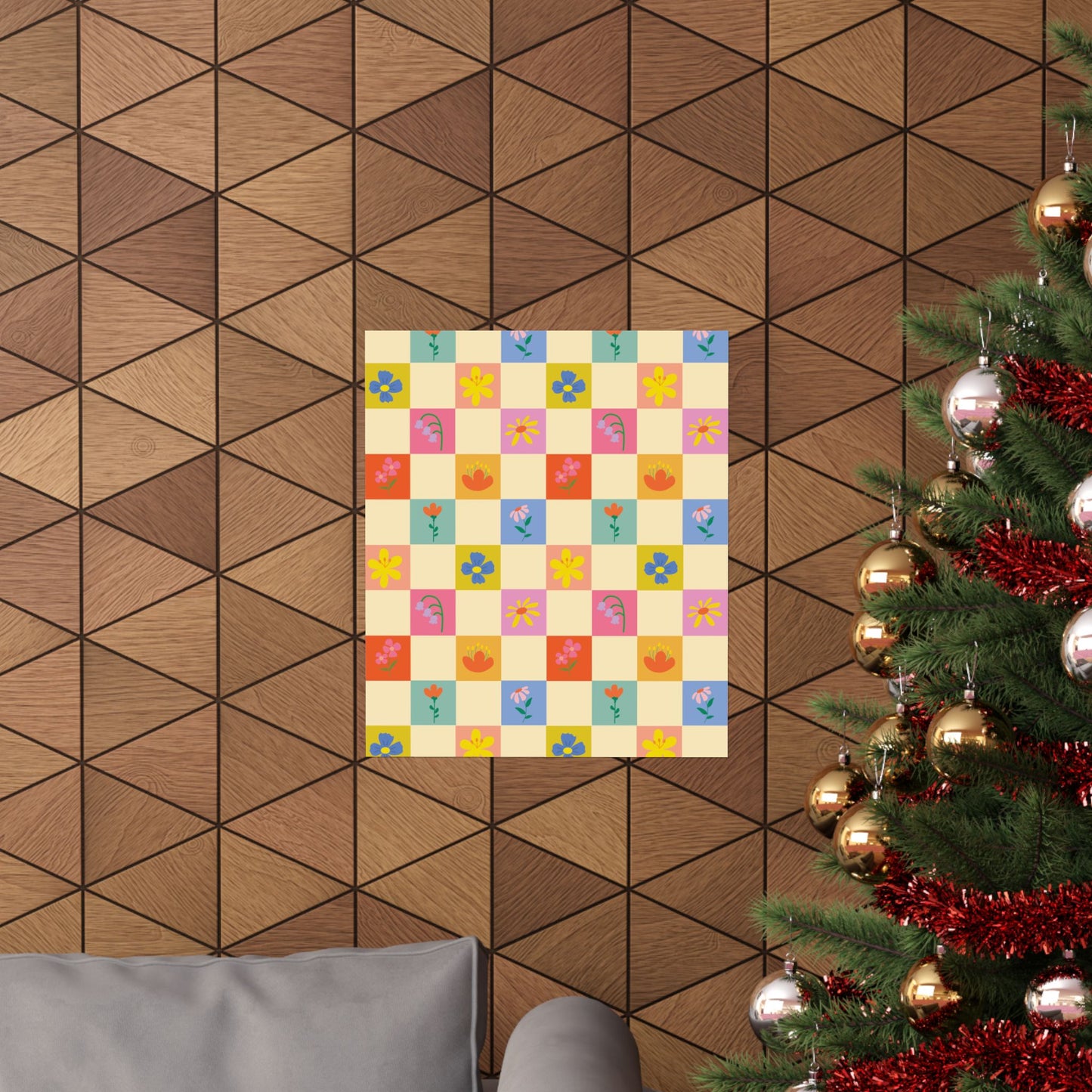 Matte Vertical Posters - Flower Pattern