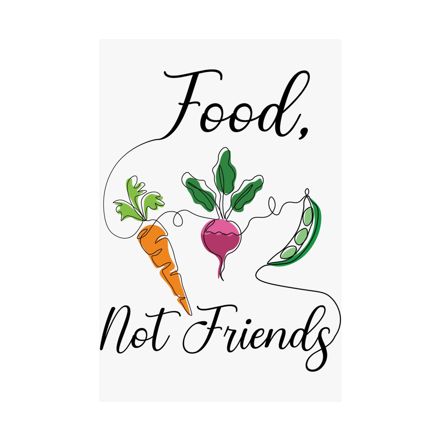 Matte Vertical Posters - Vegan Design