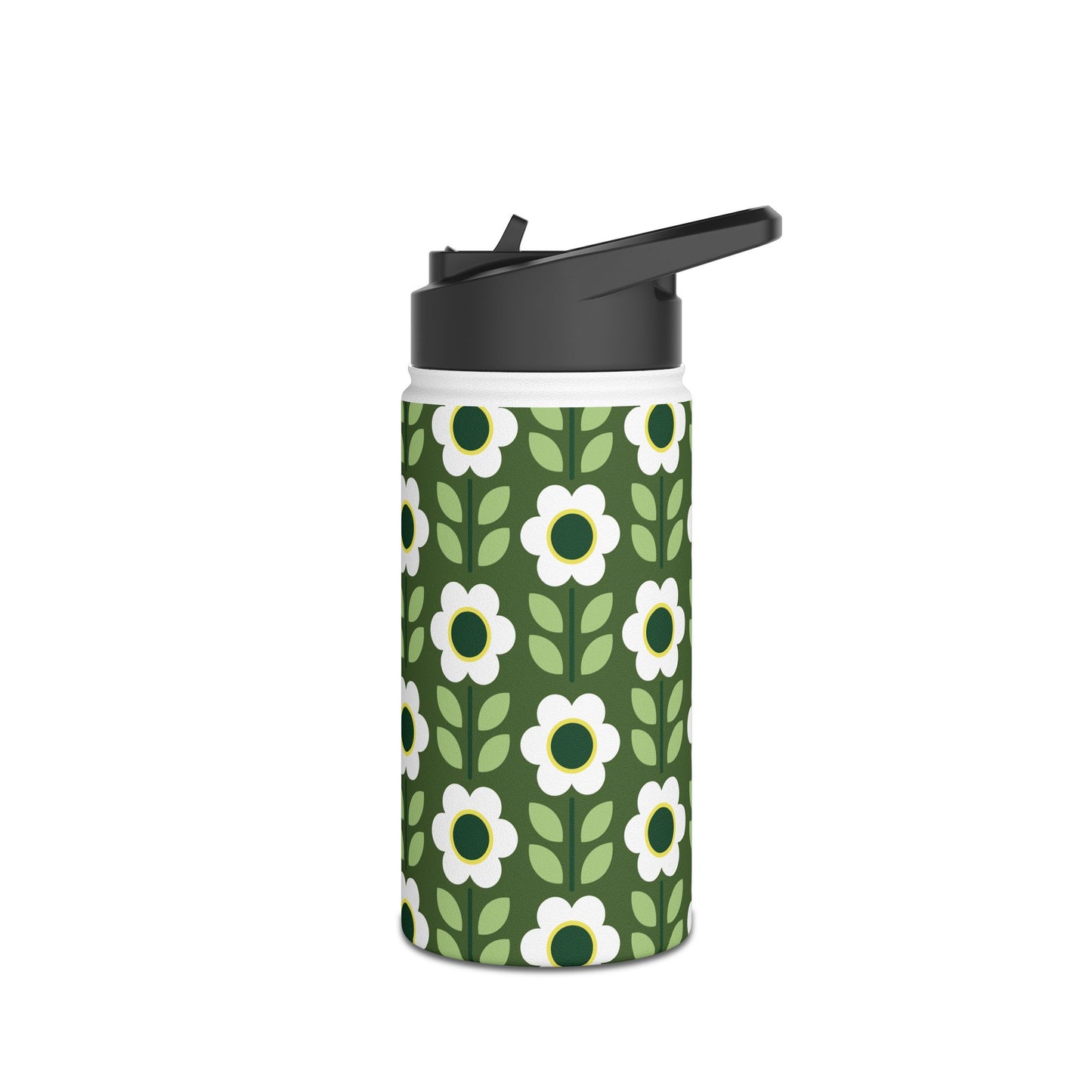 Stainless Steel Water Bottle, Standard Lid - Daisy Maze