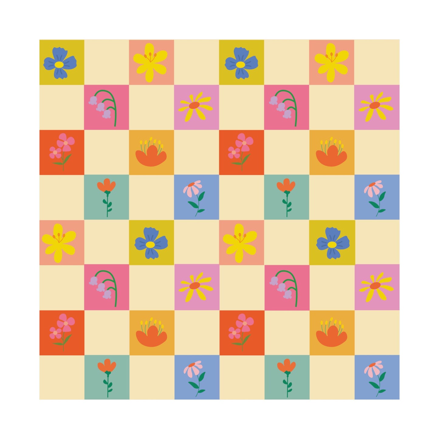 Matte Vertical Posters - Flower Pattern