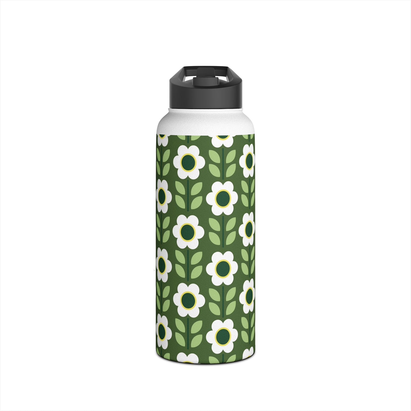 Stainless Steel Water Bottle, Standard Lid - Daisy Maze