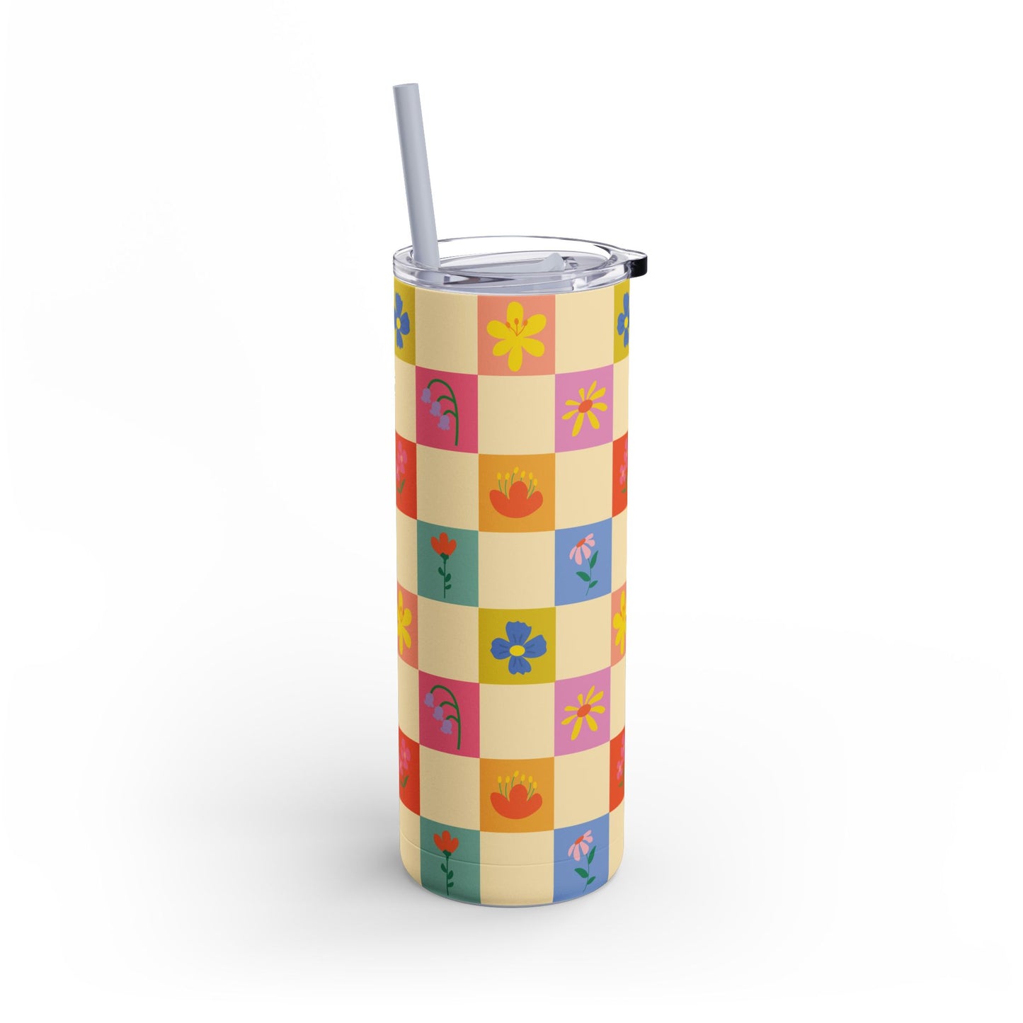 Maars Maker Skinny Matte Tumbler, 20oz - Flower Pattern