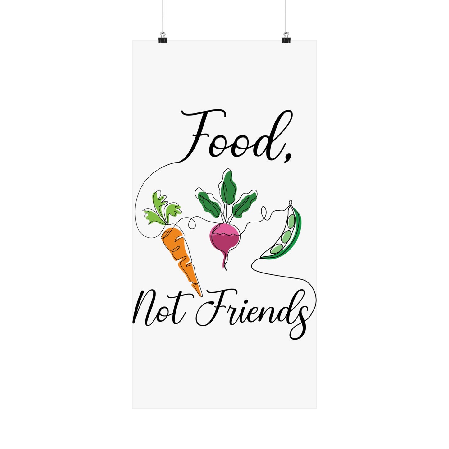 Matte Vertical Posters - Vegan Design