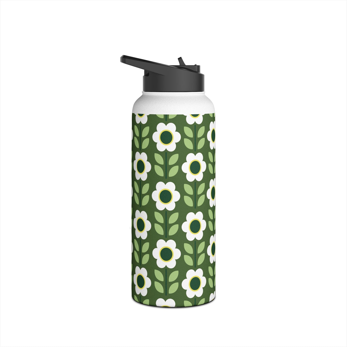 Stainless Steel Water Bottle, Standard Lid - Daisy Maze