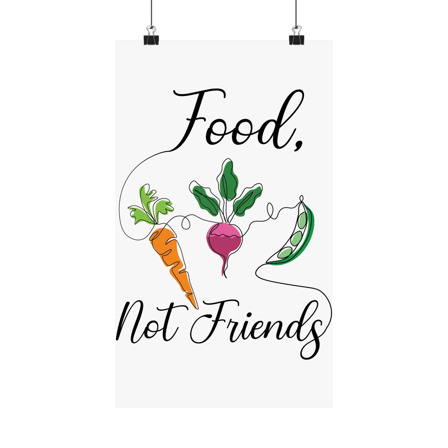 Matte Vertical Posters - Vegan Design