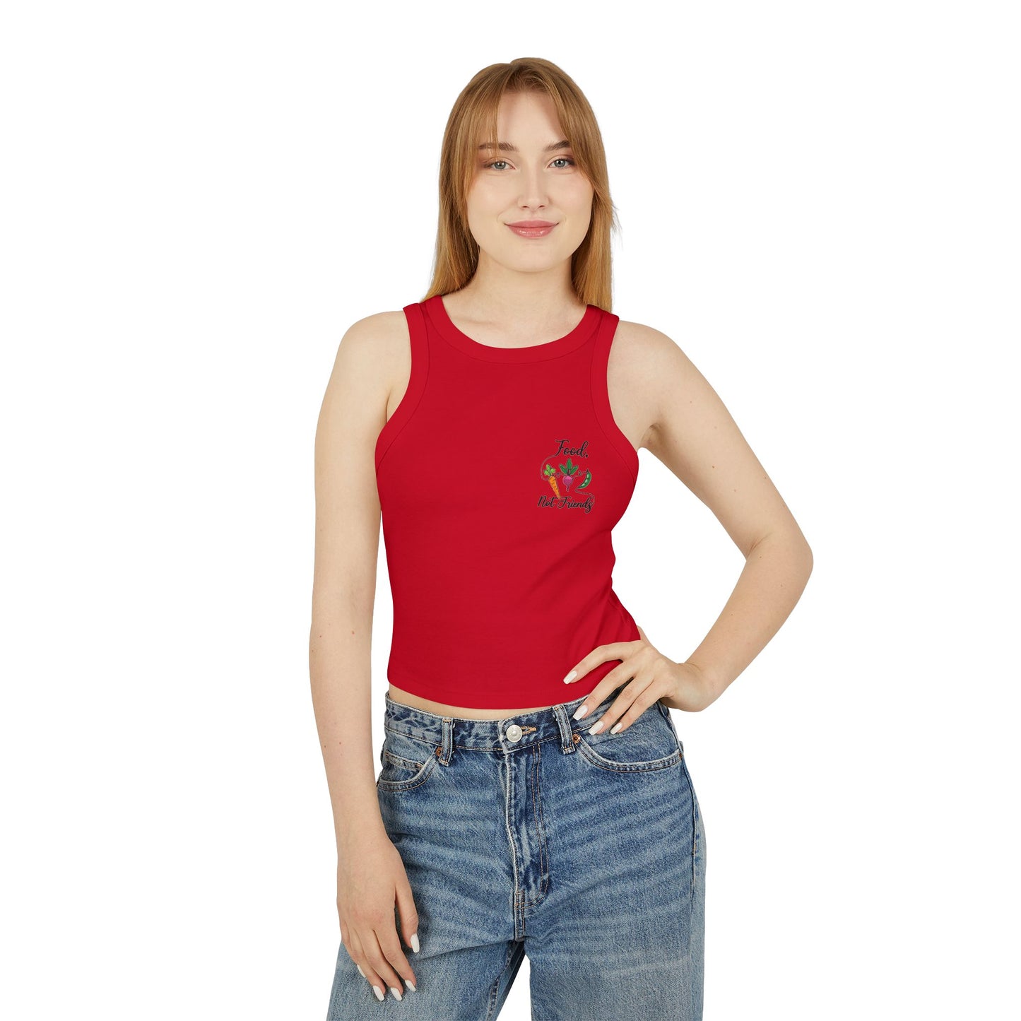 Women's Micro Rib Racer Tank Top - Vegan Design