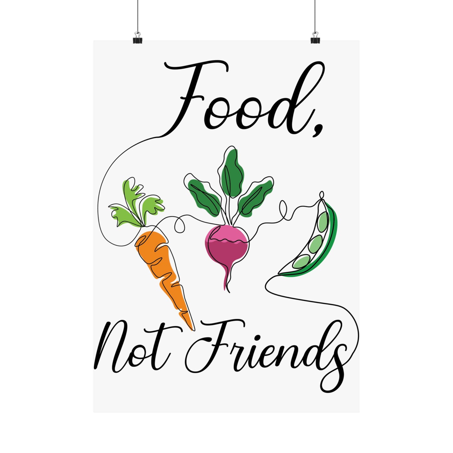 Matte Vertical Posters - Vegan Design