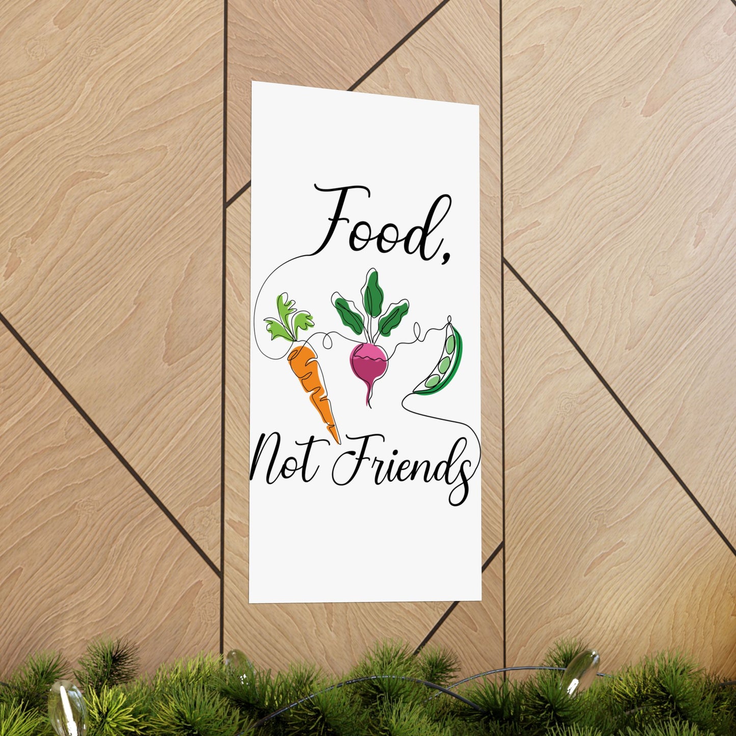 Matte Vertical Posters - Vegan Design