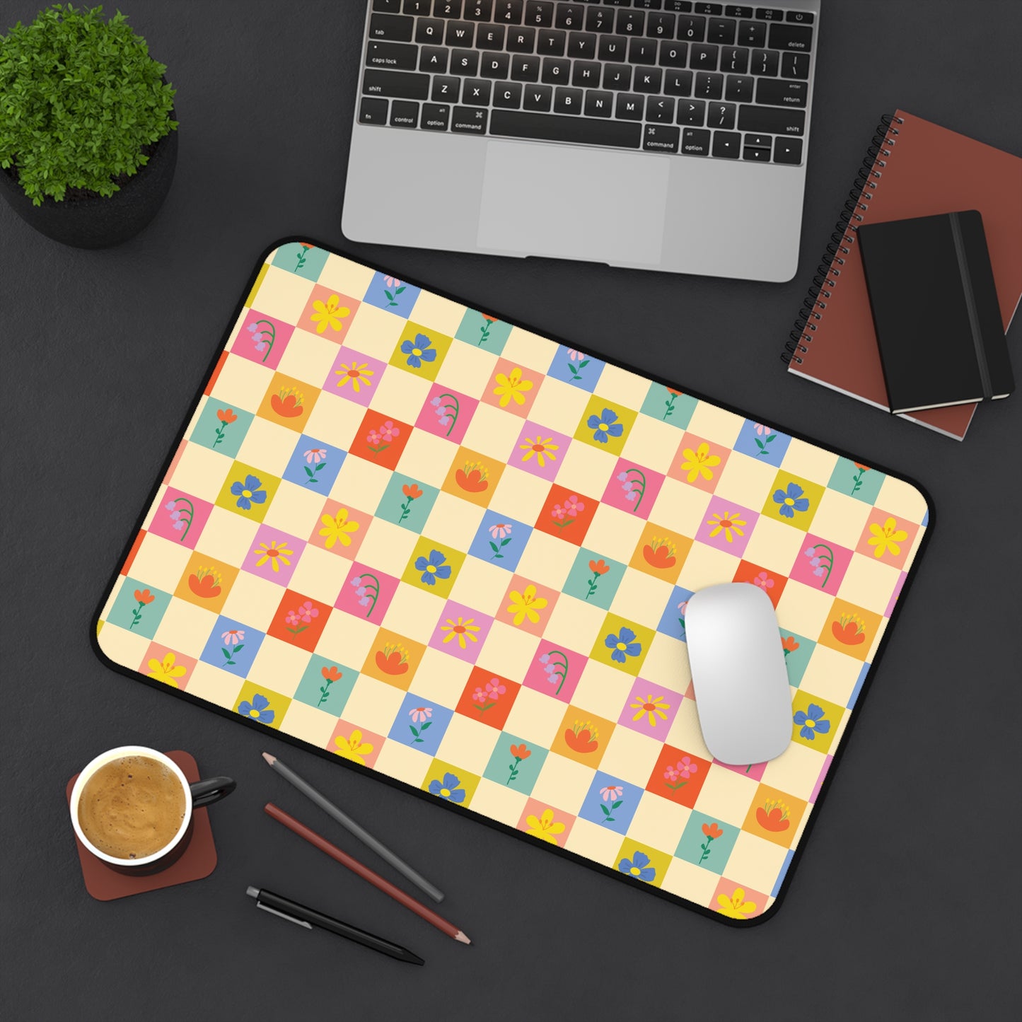 Desk Mat - Flower Pattern