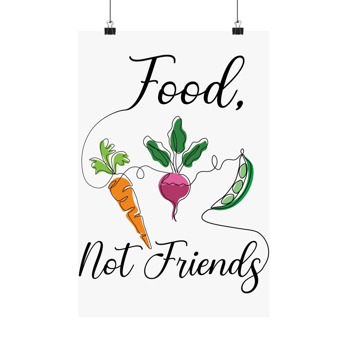 Matte Vertical Posters - Vegan Design