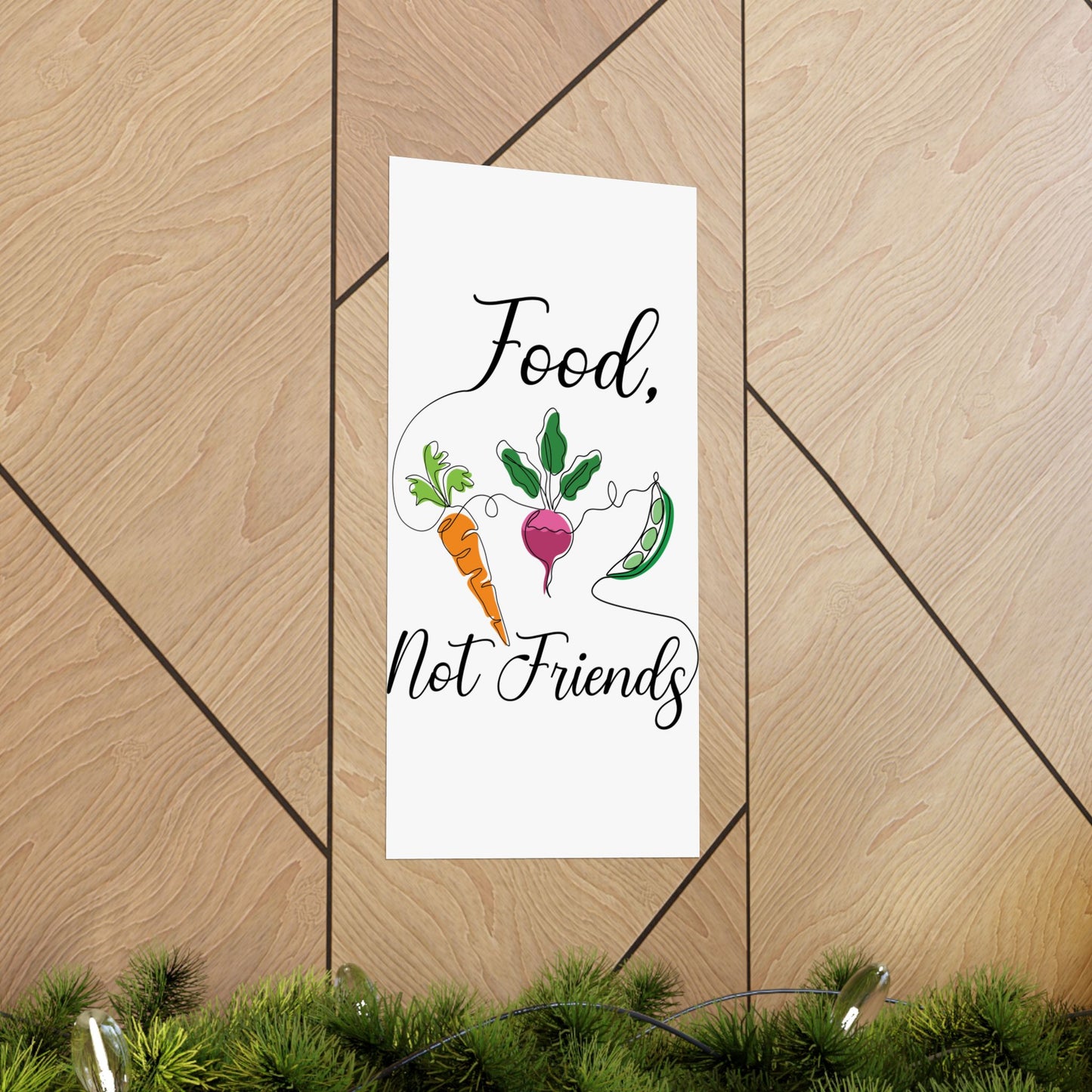 Matte Vertical Posters - Vegan Design