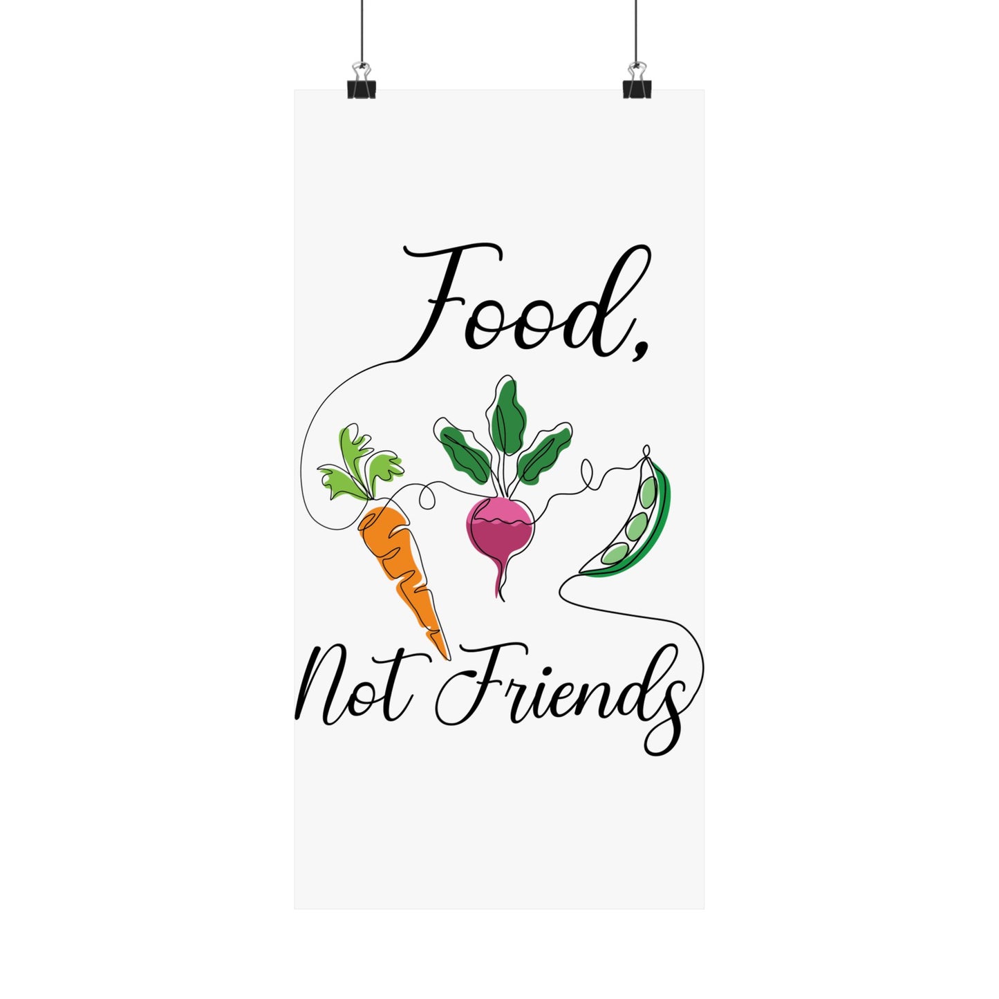 Matte Vertical Posters - Vegan Design