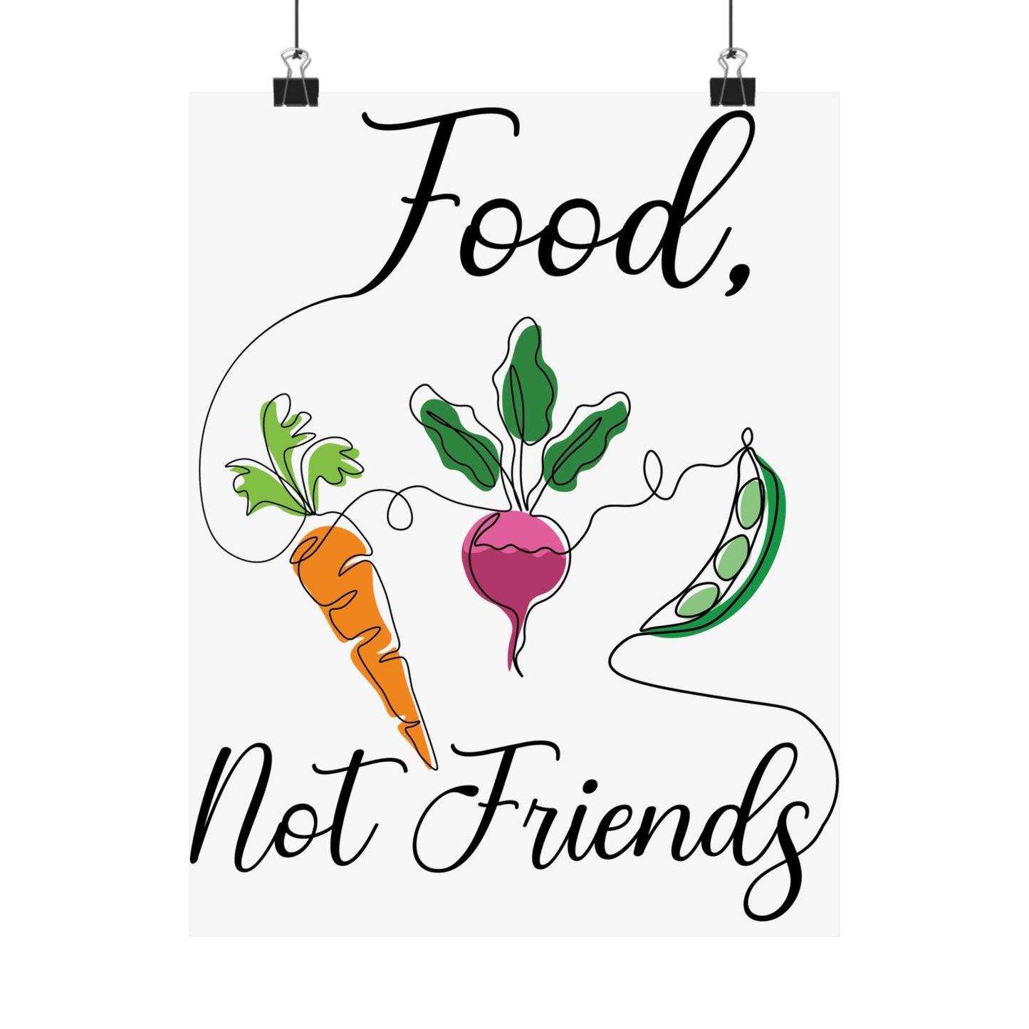 Matte Vertical Posters - Vegan Design