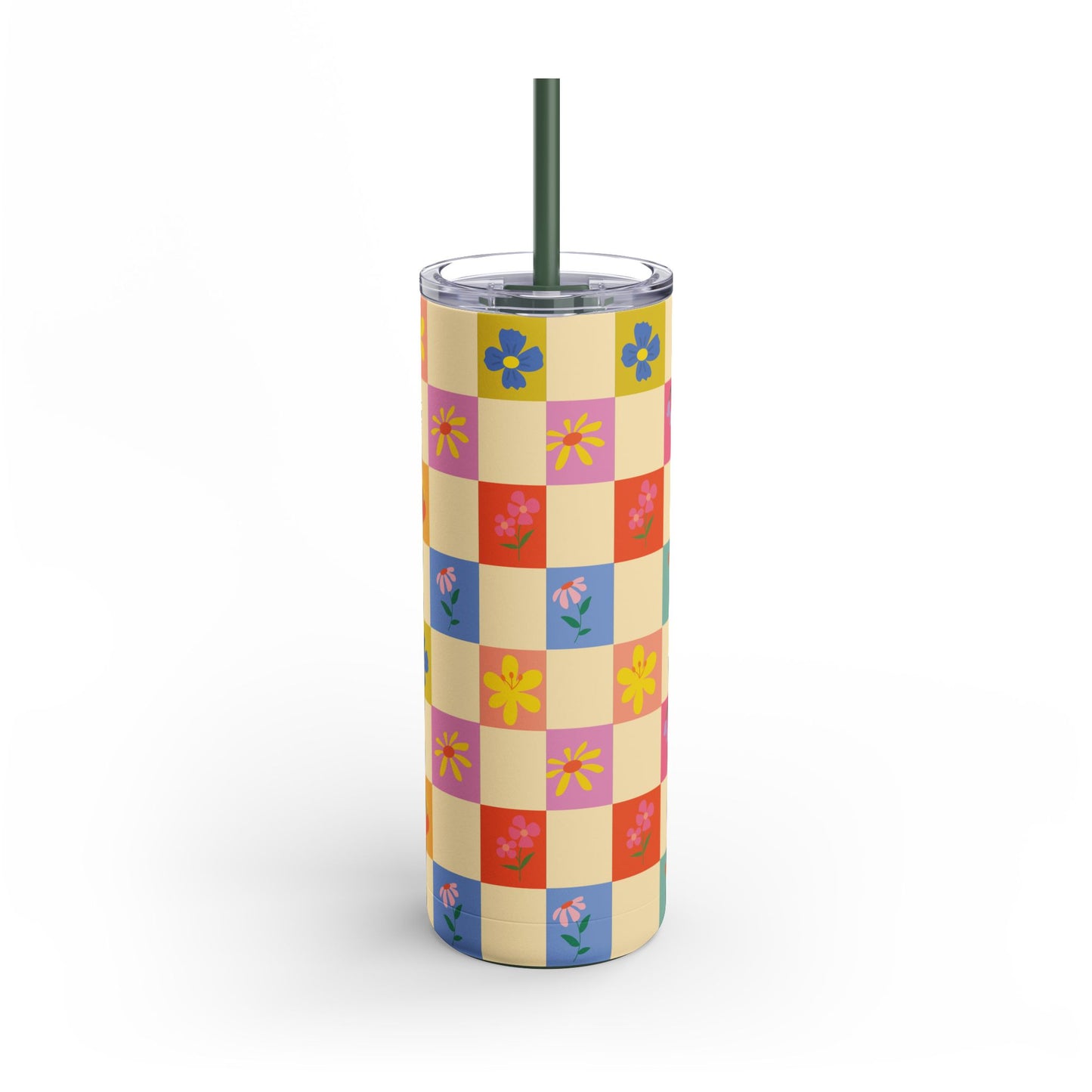 Maars Maker Skinny Matte Tumbler, 20oz - Flower Pattern
