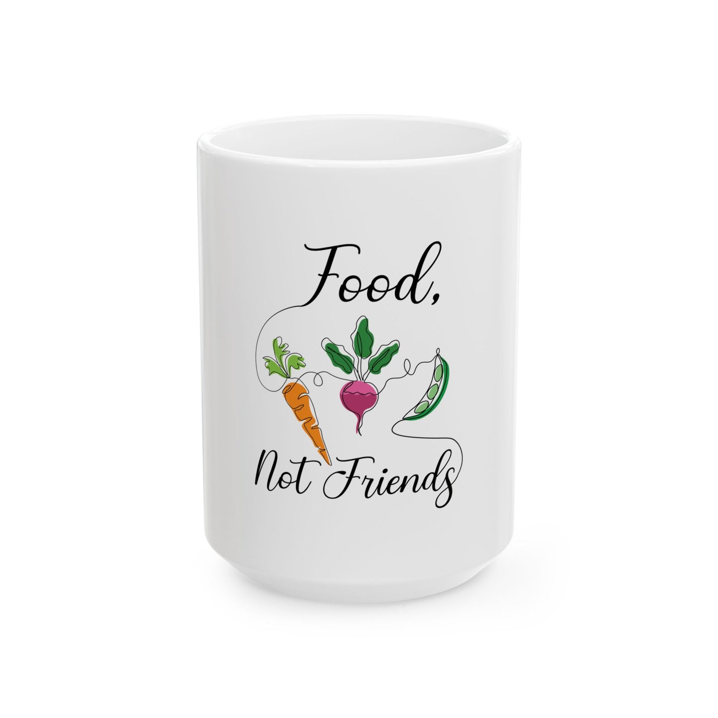 Ceramic Mug, (11oz, 15oz) - Vegan Design