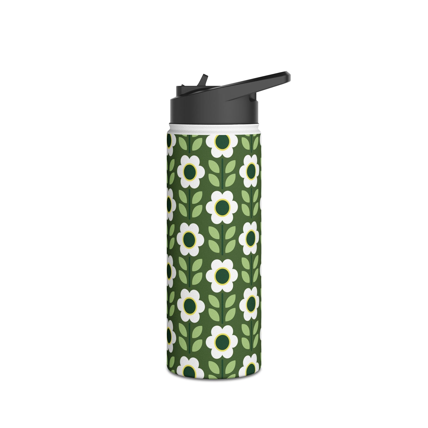 Stainless Steel Water Bottle, Standard Lid - Daisy Maze