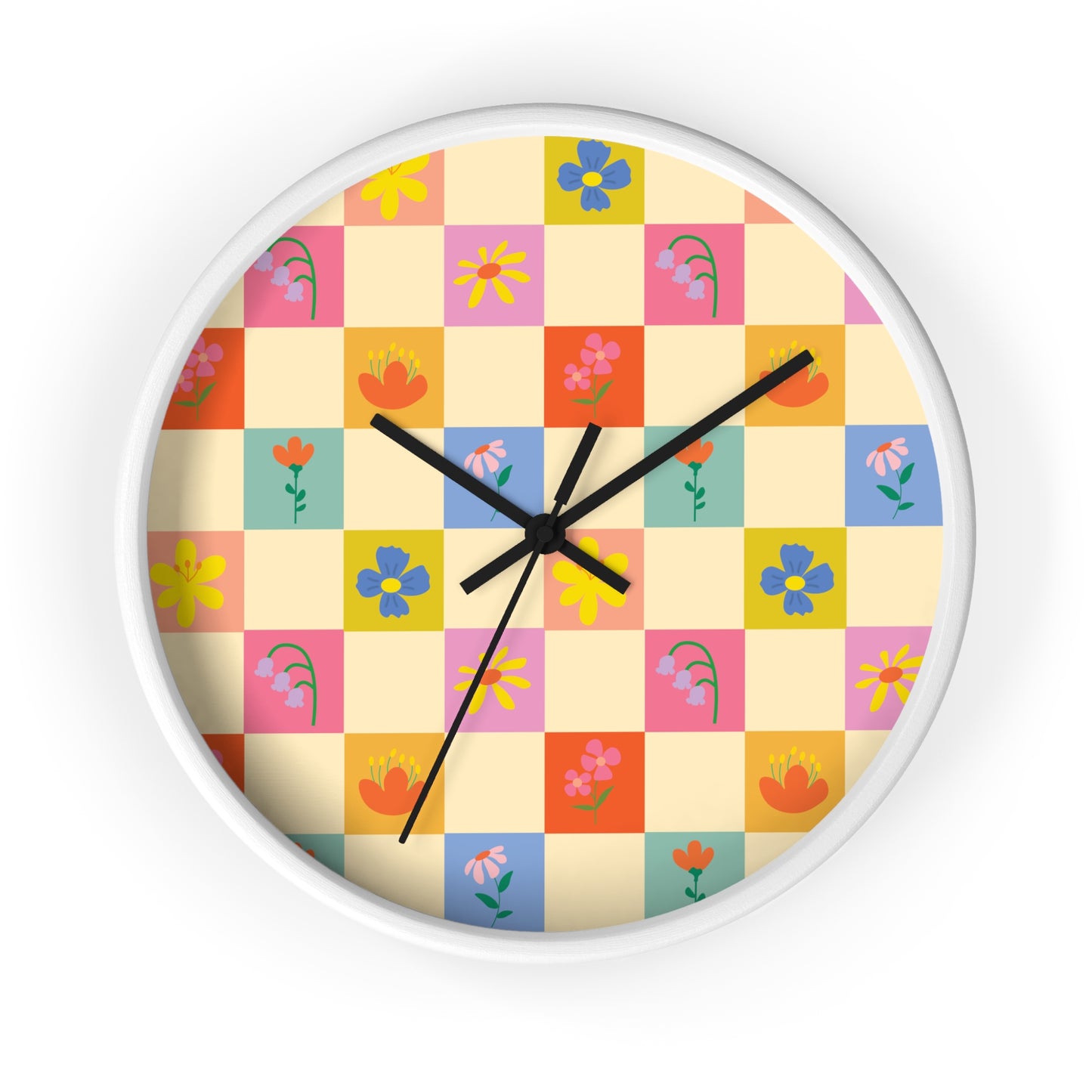 Wall Clock - Flower Patter