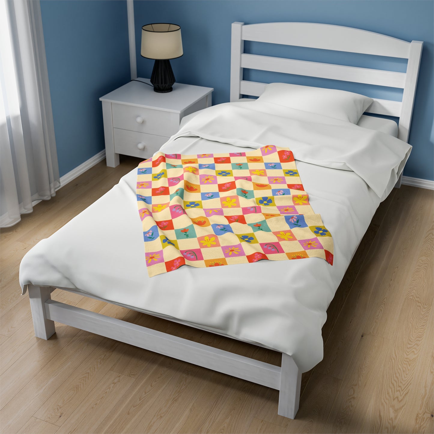 Velveteen Plush Blanket - Flower Pattern