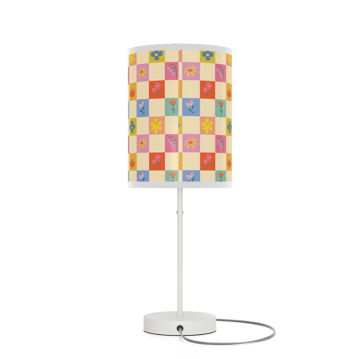 Lamp on a Stand, US|CA plug - Flower Pattern