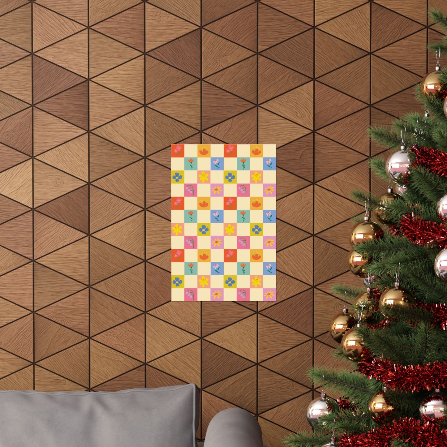 Matte Vertical Posters - Flower Pattern