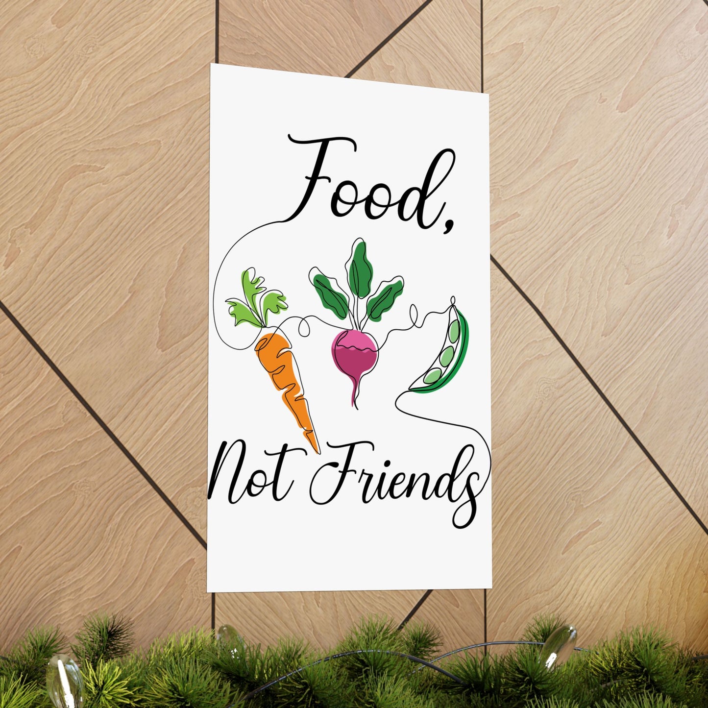 Matte Vertical Posters - Vegan Design