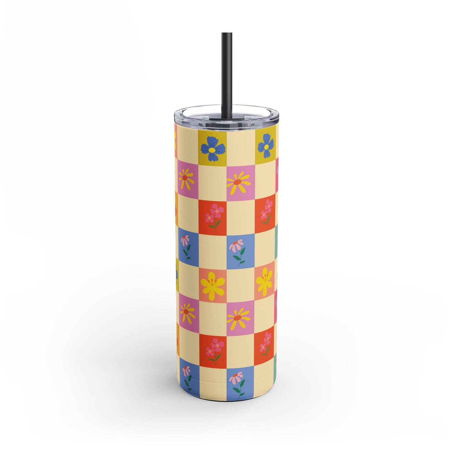 Maars Maker Skinny Matte Tumbler, 20oz - Flower Pattern