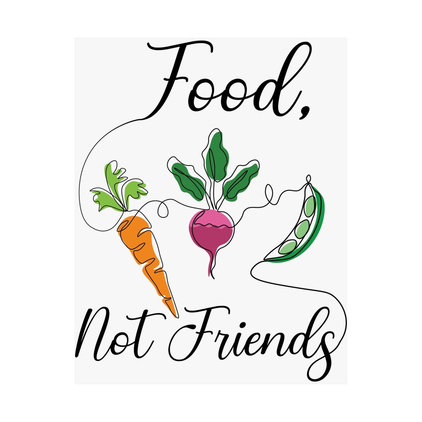 Matte Vertical Posters - Vegan Design