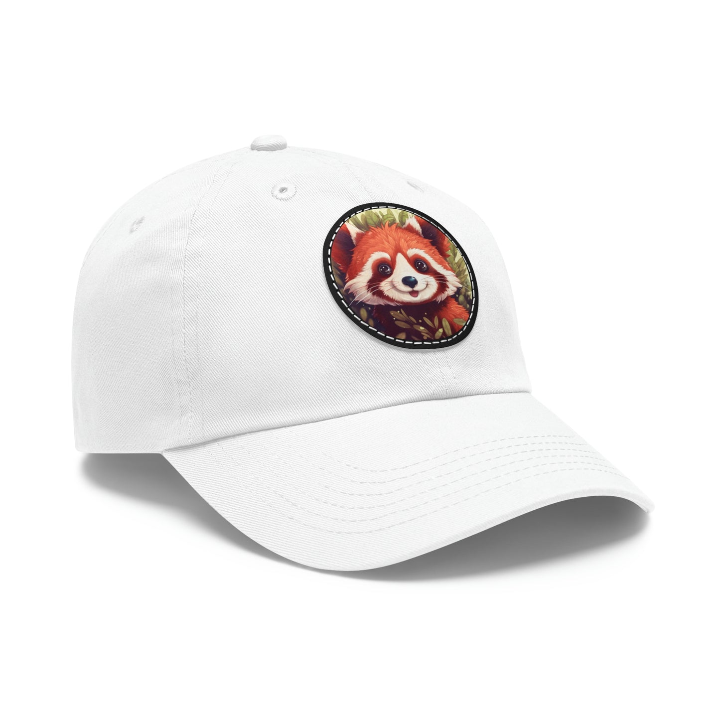 Dad Hat with Leather Patch (Round)